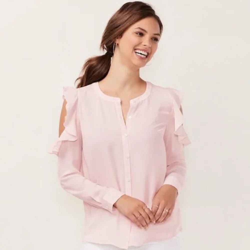 Lauren Conrad Cold Shoulder Blouse